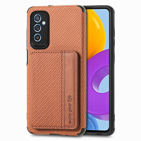 Coque Ultra Fine Silicone Souple Housse Etui avec Aimante Magnetique S01D pour Samsung Galaxy M52 5G Marron