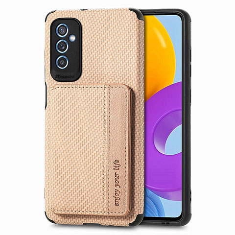 Coque Ultra Fine Silicone Souple Housse Etui avec Aimante Magnetique S01D pour Samsung Galaxy M52 5G Or