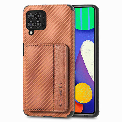 Coque Ultra Fine Silicone Souple Housse Etui avec Aimante Magnetique S01D pour Samsung Galaxy M62 4G Marron