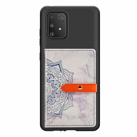 Coque Ultra Fine Silicone Souple Housse Etui avec Aimante Magnetique S01D pour Samsung Galaxy S10 Lite Violet