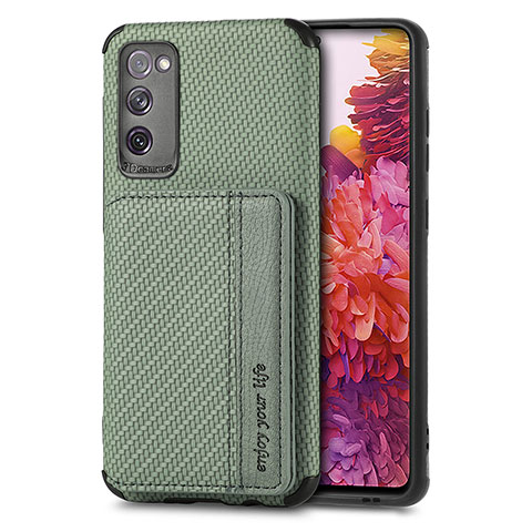 Coque Ultra Fine Silicone Souple Housse Etui avec Aimante Magnetique S01D pour Samsung Galaxy S20 FE (2022) 5G Vert