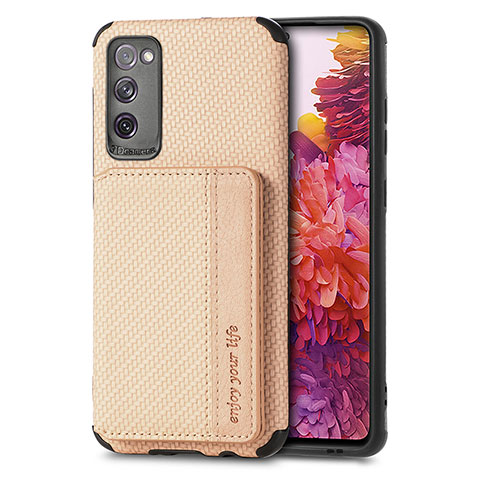 Coque Ultra Fine Silicone Souple Housse Etui avec Aimante Magnetique S01D pour Samsung Galaxy S20 FE 4G Or