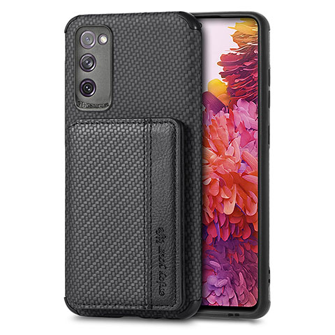 Coque Ultra Fine Silicone Souple Housse Etui avec Aimante Magnetique S01D pour Samsung Galaxy S20 FE 5G Noir