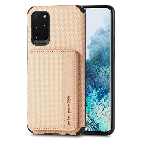 Coque Ultra Fine Silicone Souple Housse Etui avec Aimante Magnetique S01D pour Samsung Galaxy S20 Plus 5G Or