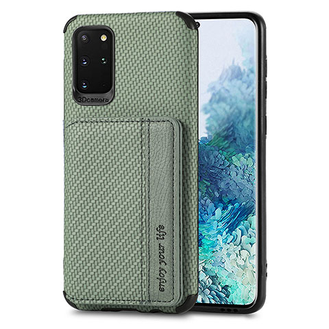 Coque Ultra Fine Silicone Souple Housse Etui avec Aimante Magnetique S01D pour Samsung Galaxy S20 Plus 5G Vert