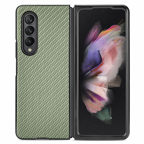 Coque Ultra Fine Silicone Souple Housse Etui avec Aimante Magnetique S01D pour Samsung Galaxy Z Fold3 5G Vert