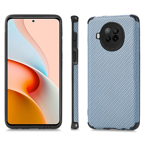 Coque Ultra Fine Silicone Souple Housse Etui avec Aimante Magnetique S01D pour Xiaomi Mi 10i 5G Bleu