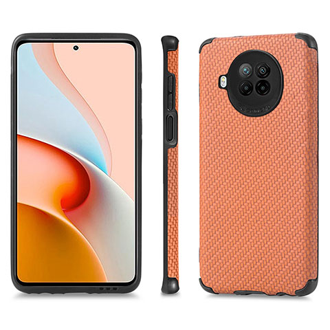 Coque Ultra Fine Silicone Souple Housse Etui avec Aimante Magnetique S01D pour Xiaomi Mi 10i 5G Marron