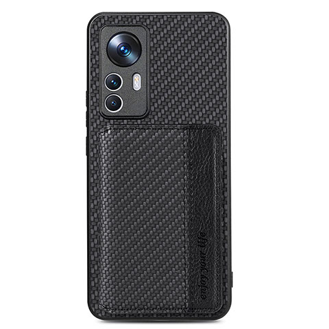 Coque Ultra Fine Silicone Souple Housse Etui avec Aimante Magnetique S01D pour Xiaomi Mi 12T 5G Noir