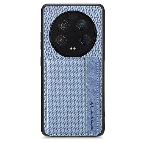 Coque Ultra Fine Silicone Souple Housse Etui avec Aimante Magnetique S01D pour Xiaomi Mi 13 Ultra 5G Bleu