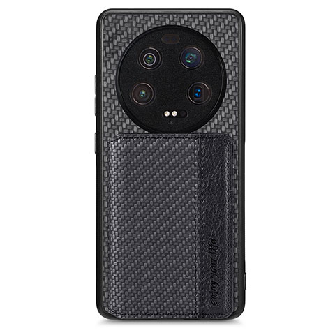 Coque Ultra Fine Silicone Souple Housse Etui avec Aimante Magnetique S01D pour Xiaomi Mi 13 Ultra 5G Noir