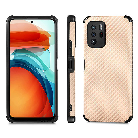 Coque Ultra Fine Silicone Souple Housse Etui avec Aimante Magnetique S01D pour Xiaomi Poco X3 GT 5G Or