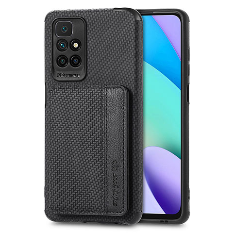 Coque Ultra Fine Silicone Souple Housse Etui avec Aimante Magnetique S01D pour Xiaomi Redmi 10 4G Noir