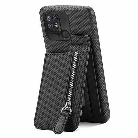 Coque Ultra Fine Silicone Souple Housse Etui avec Aimante Magnetique S01D pour Xiaomi Redmi 10 Power Noir