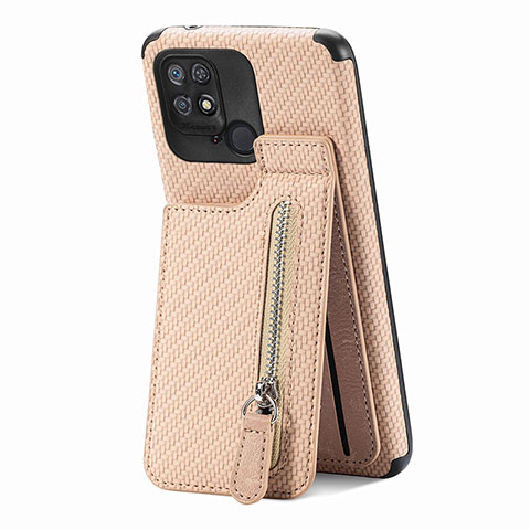 Coque Ultra Fine Silicone Souple Housse Etui avec Aimante Magnetique S01D pour Xiaomi Redmi 10C 4G Or