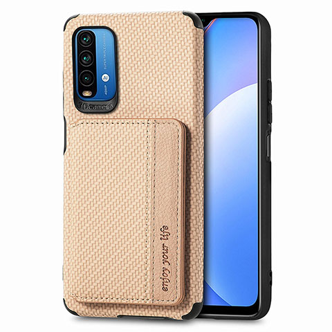 Coque Ultra Fine Silicone Souple Housse Etui avec Aimante Magnetique S01D pour Xiaomi Redmi 9 Power Or