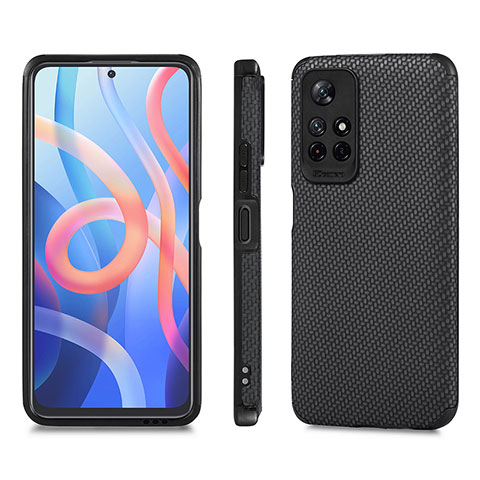 Coque Ultra Fine Silicone Souple Housse Etui avec Aimante Magnetique S01D pour Xiaomi Redmi Note 11 5G Noir