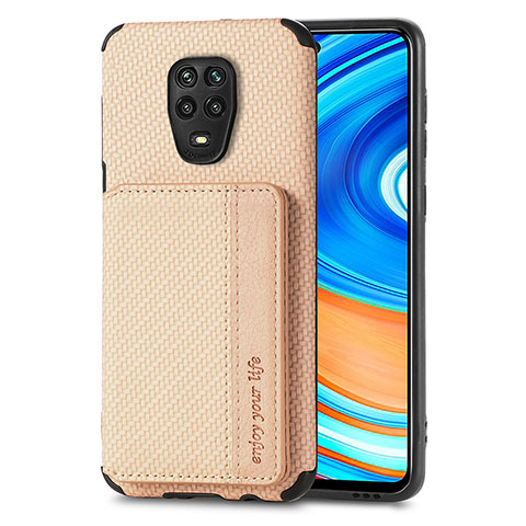 Coque Ultra Fine Silicone Souple Housse Etui avec Aimante Magnetique S01D pour Xiaomi Redmi Note 9 Pro Max Or