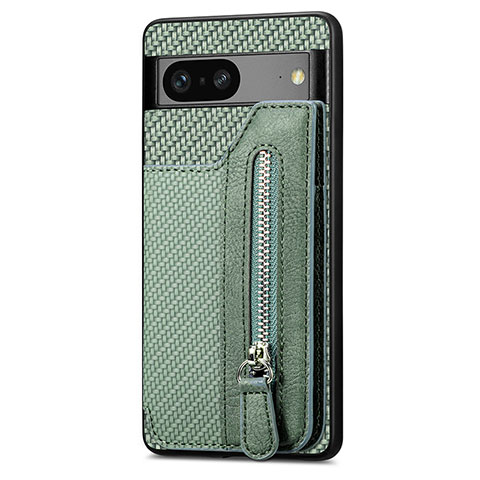 Coque Ultra Fine Silicone Souple Housse Etui avec Aimante Magnetique S02D pour Google Pixel 7a 5G Vert