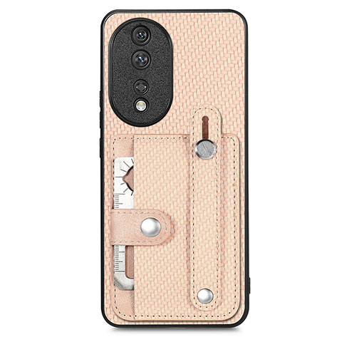 Coque Ultra Fine Silicone Souple Housse Etui avec Aimante Magnetique S02D pour Huawei Honor 80 5G Or