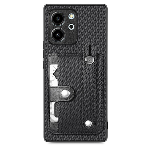 Coque Ultra Fine Silicone Souple Housse Etui avec Aimante Magnetique S02D pour Huawei Honor 80 SE 5G Noir