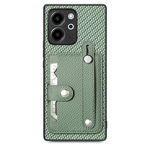 Coque Ultra Fine Silicone Souple Housse Etui avec Aimante Magnetique S02D pour Huawei Honor 80 SE 5G Vert