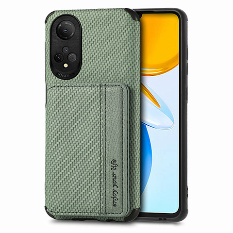 Coque Ultra Fine Silicone Souple Housse Etui avec Aimante Magnetique S02D pour Huawei Honor X7 Vert