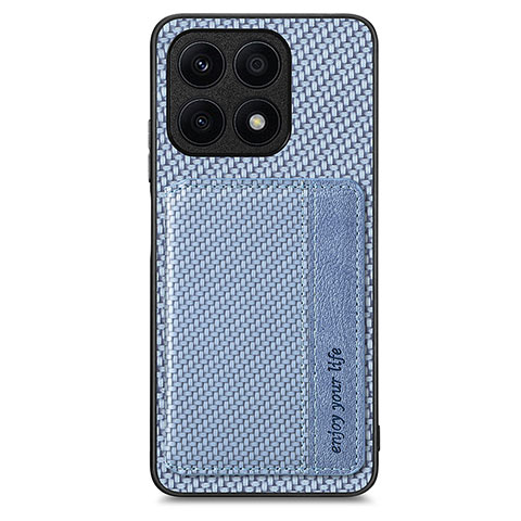 Coque Ultra Fine Silicone Souple Housse Etui avec Aimante Magnetique S02D pour Huawei Honor X8a 4G Bleu