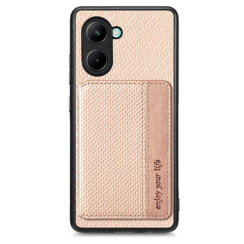 Coque Ultra Fine Silicone Souple Housse Etui avec Aimante Magnetique S02D pour Realme C33 Or