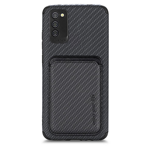 Coque Ultra Fine Silicone Souple Housse Etui avec Aimante Magnetique S02D pour Samsung Galaxy A02s Noir