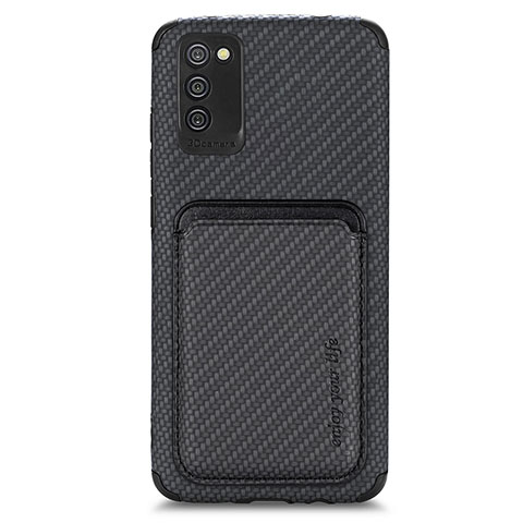 Coque Ultra Fine Silicone Souple Housse Etui avec Aimante Magnetique S02D pour Samsung Galaxy A03s Noir