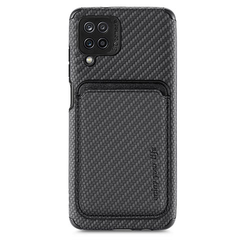 Coque Ultra Fine Silicone Souple Housse Etui avec Aimante Magnetique S02D pour Samsung Galaxy A12 Nacho Noir