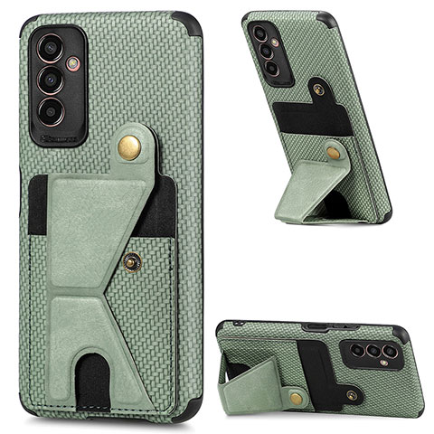 Coque Ultra Fine Silicone Souple Housse Etui avec Aimante Magnetique S02D pour Samsung Galaxy M13 4G Vert