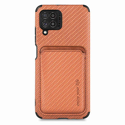 Coque Ultra Fine Silicone Souple Housse Etui avec Aimante Magnetique S02D pour Samsung Galaxy M62 4G Marron