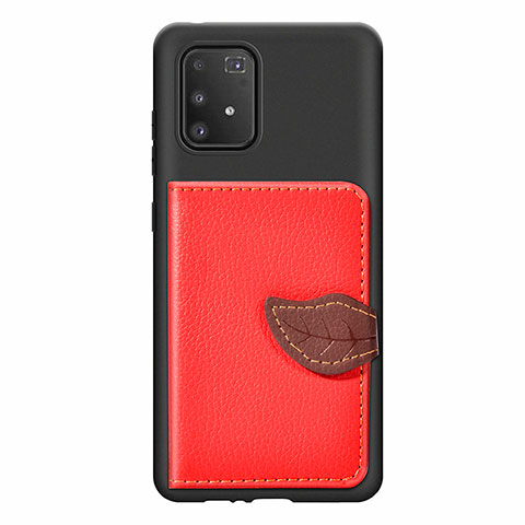 Coque Ultra Fine Silicone Souple Housse Etui avec Aimante Magnetique S02D pour Samsung Galaxy M80S Rouge