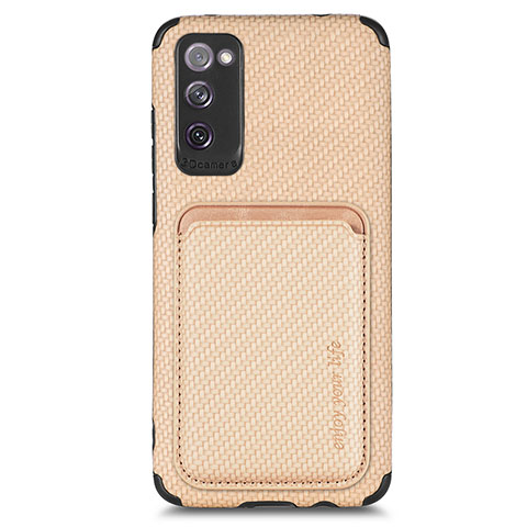 Coque Ultra Fine Silicone Souple Housse Etui avec Aimante Magnetique S02D pour Samsung Galaxy S20 FE 4G Or