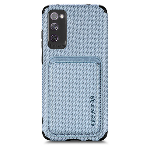 Coque Ultra Fine Silicone Souple Housse Etui avec Aimante Magnetique S02D pour Samsung Galaxy S20 FE 5G Bleu