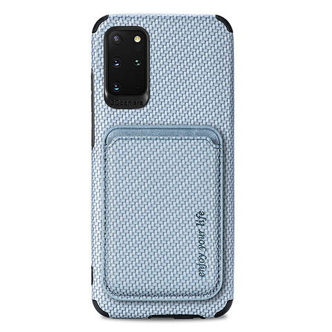 Coque Ultra Fine Silicone Souple Housse Etui avec Aimante Magnetique S02D pour Samsung Galaxy S20 Plus 5G Bleu