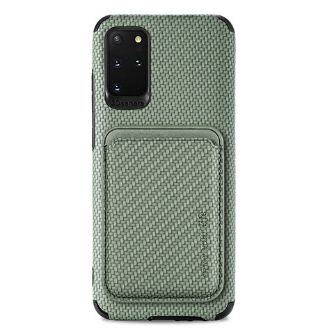 Coque Ultra Fine Silicone Souple Housse Etui avec Aimante Magnetique S02D pour Samsung Galaxy S20 Plus 5G Vert