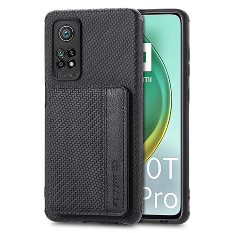 Coque Ultra Fine Silicone Souple Housse Etui avec Aimante Magnetique S02D pour Xiaomi Mi 10T 5G Noir