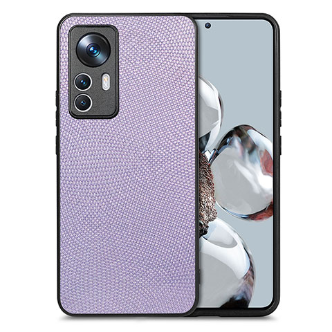 Coque Ultra Fine Silicone Souple Housse Etui avec Aimante Magnetique S02D pour Xiaomi Mi 12T Pro 5G Violet Clair