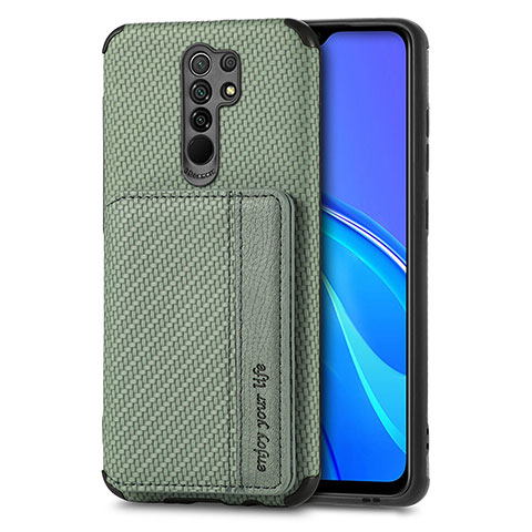 Coque Ultra Fine Silicone Souple Housse Etui avec Aimante Magnetique S02D pour Xiaomi Poco M2 Vert