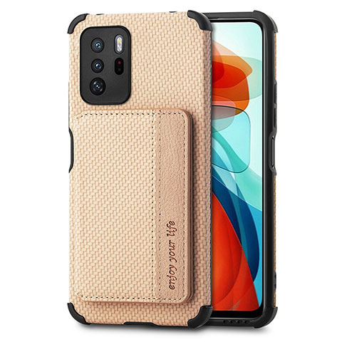 Coque Ultra Fine Silicone Souple Housse Etui avec Aimante Magnetique S02D pour Xiaomi Poco X3 GT 5G Or