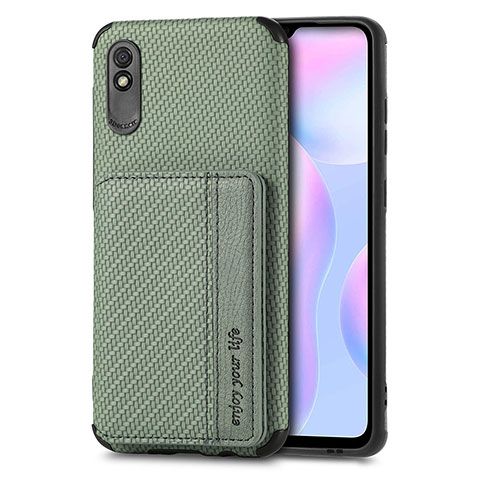 Coque Ultra Fine Silicone Souple Housse Etui avec Aimante Magnetique S02D pour Xiaomi Redmi 9A Vert