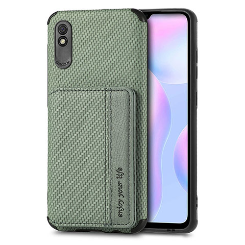 Coque Ultra Fine Silicone Souple Housse Etui avec Aimante Magnetique S02D pour Xiaomi Redmi 9i Vert