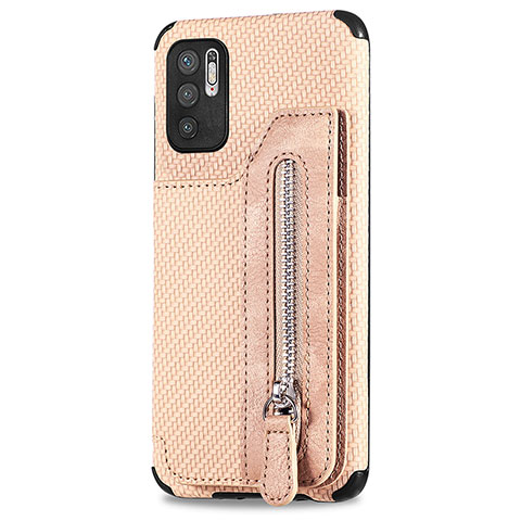 Coque Ultra Fine Silicone Souple Housse Etui avec Aimante Magnetique S02D pour Xiaomi Redmi Note 10 5G Or