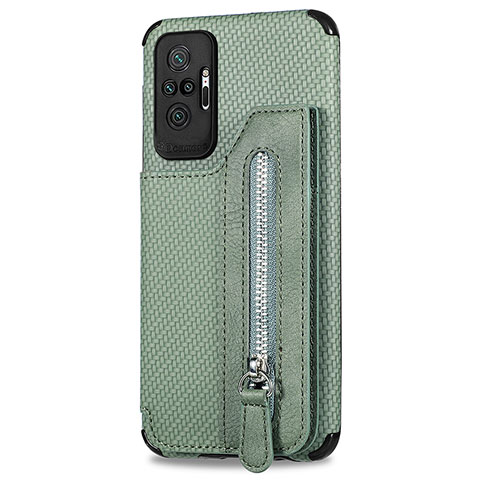 Coque Ultra Fine Silicone Souple Housse Etui avec Aimante Magnetique S02D pour Xiaomi Redmi Note 10 Pro Max Vert