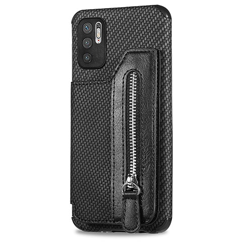 Coque Ultra Fine Silicone Souple Housse Etui avec Aimante Magnetique S02D pour Xiaomi Redmi Note 10T 5G Noir