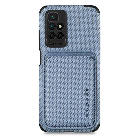 Coque Ultra Fine Silicone Souple Housse Etui avec Aimante Magnetique S02D pour Xiaomi Redmi Note 11 4G (2021) Bleu