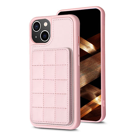 Coque Ultra Fine Silicone Souple Housse Etui avec Aimante Magnetique S03D pour Apple iPhone 14 Or Rose